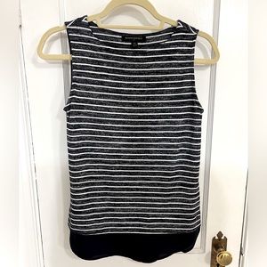 Banana Republic navy/white stripe sleeveless top, XS